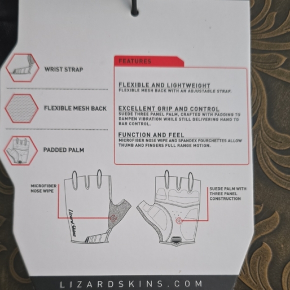 Lizard Skins Aramus Apex Black Cycling Gloves NWT - Picture 2 of 6